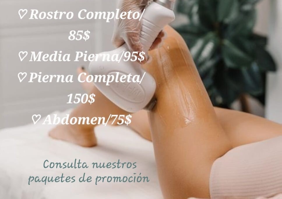 Laser hair removal/ Depilación Laser.  3/4zonas