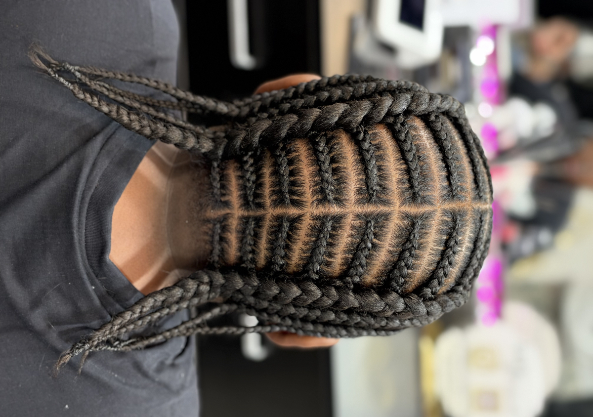 Boys New B Kids platinum stitch fish bone braids (1/2)
