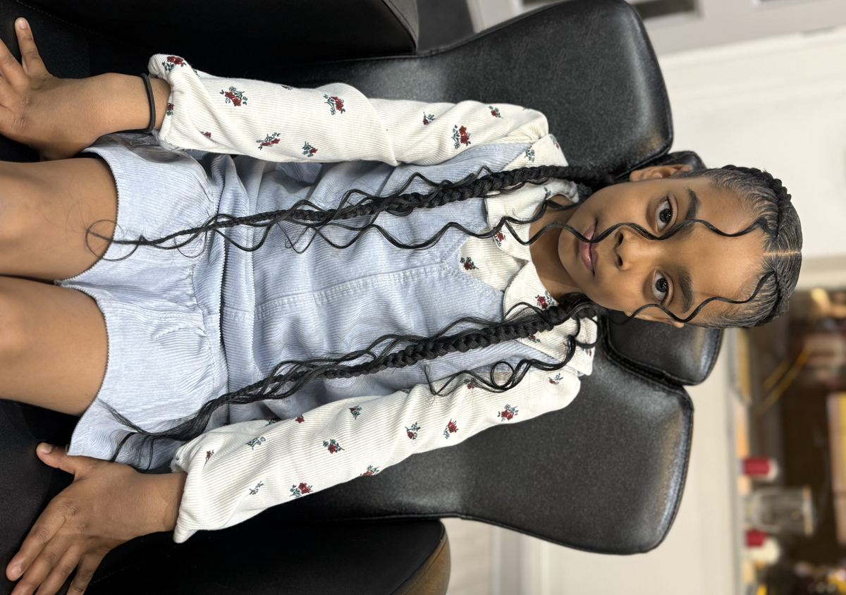 New B Kids Feed in Braids (2) with curls