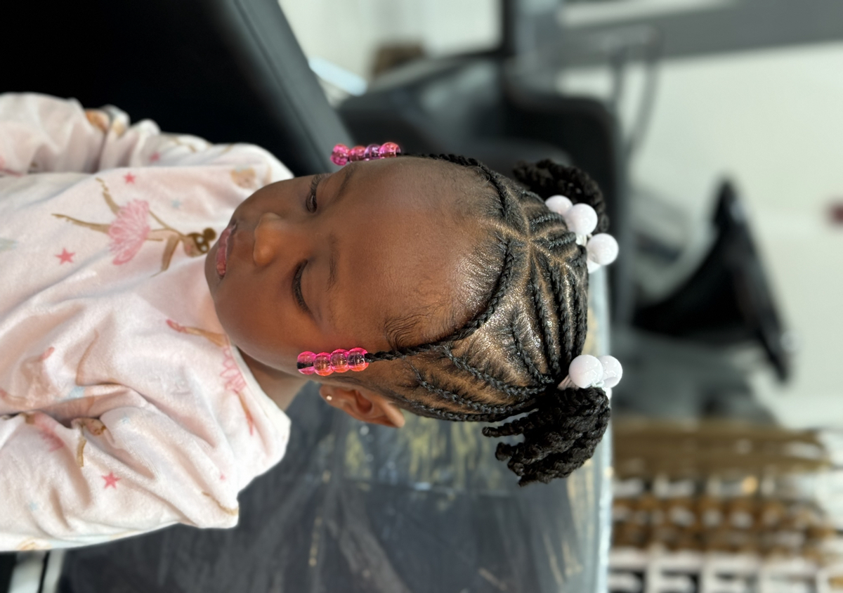 New B Kids Braided Buns, Beads & Bows (hair included) (3/4)