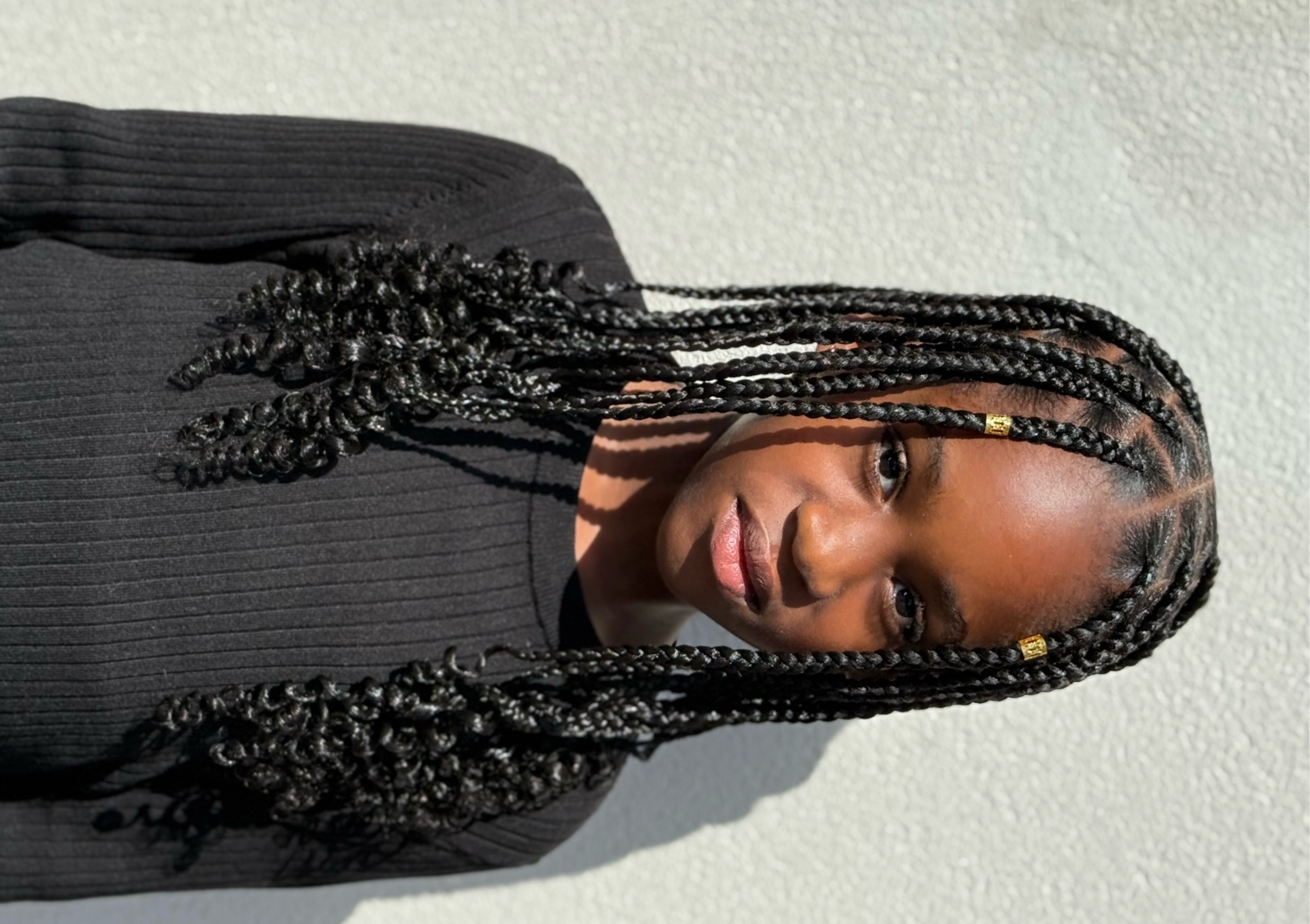 New B Kids knotless Braids (Medium) mid back length 