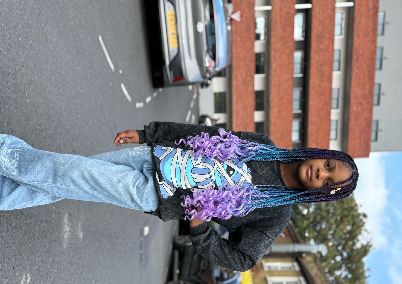 New B Kids knotless Braids (small) Mid back length 