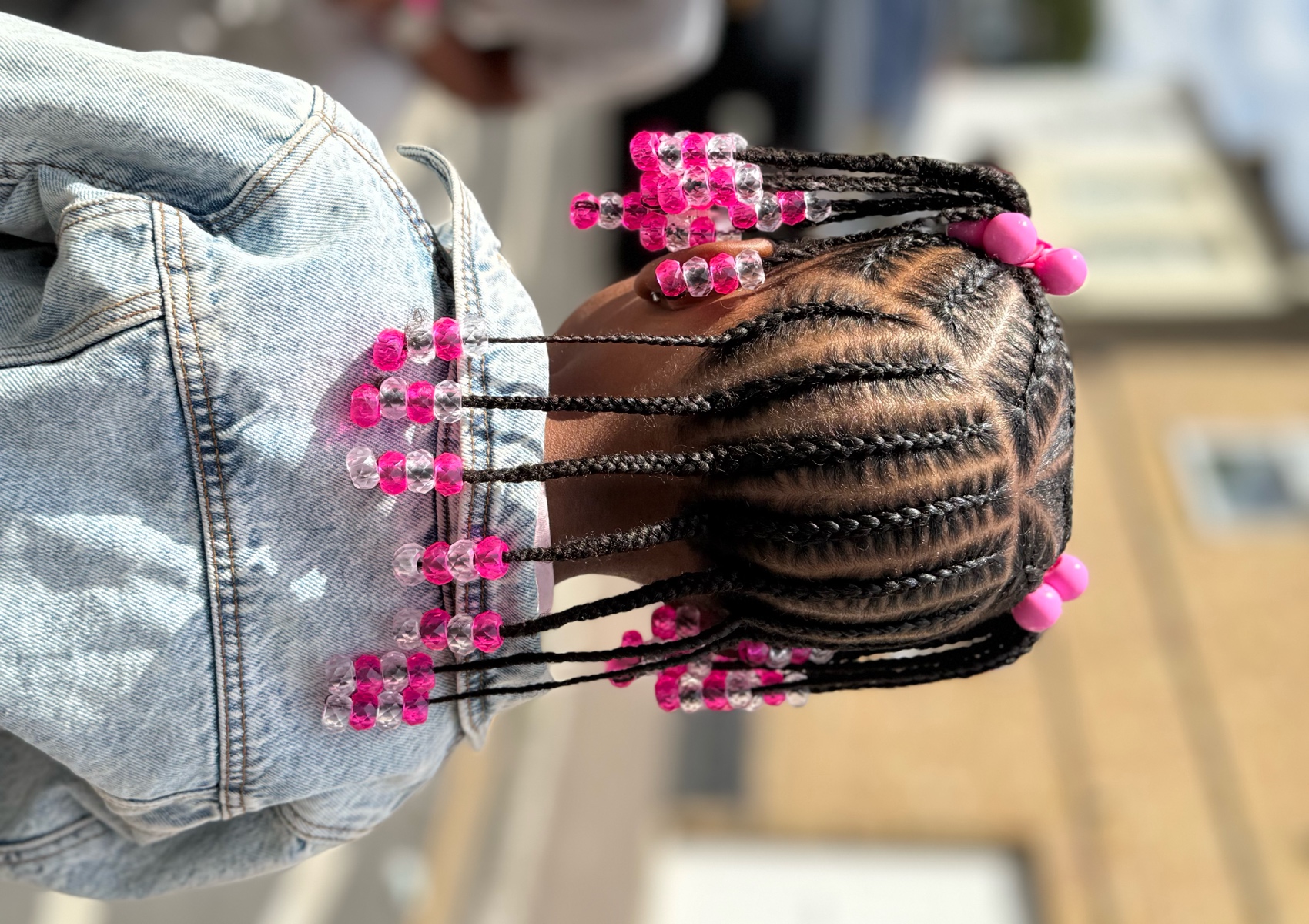 New B Kids Girls Style Braids With Beads (Natural hair)