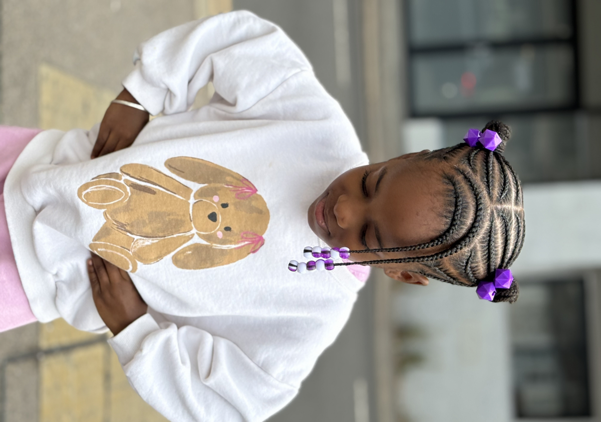 New B Kids Braided Buns, Beads & Bows (hair included) (2/4)