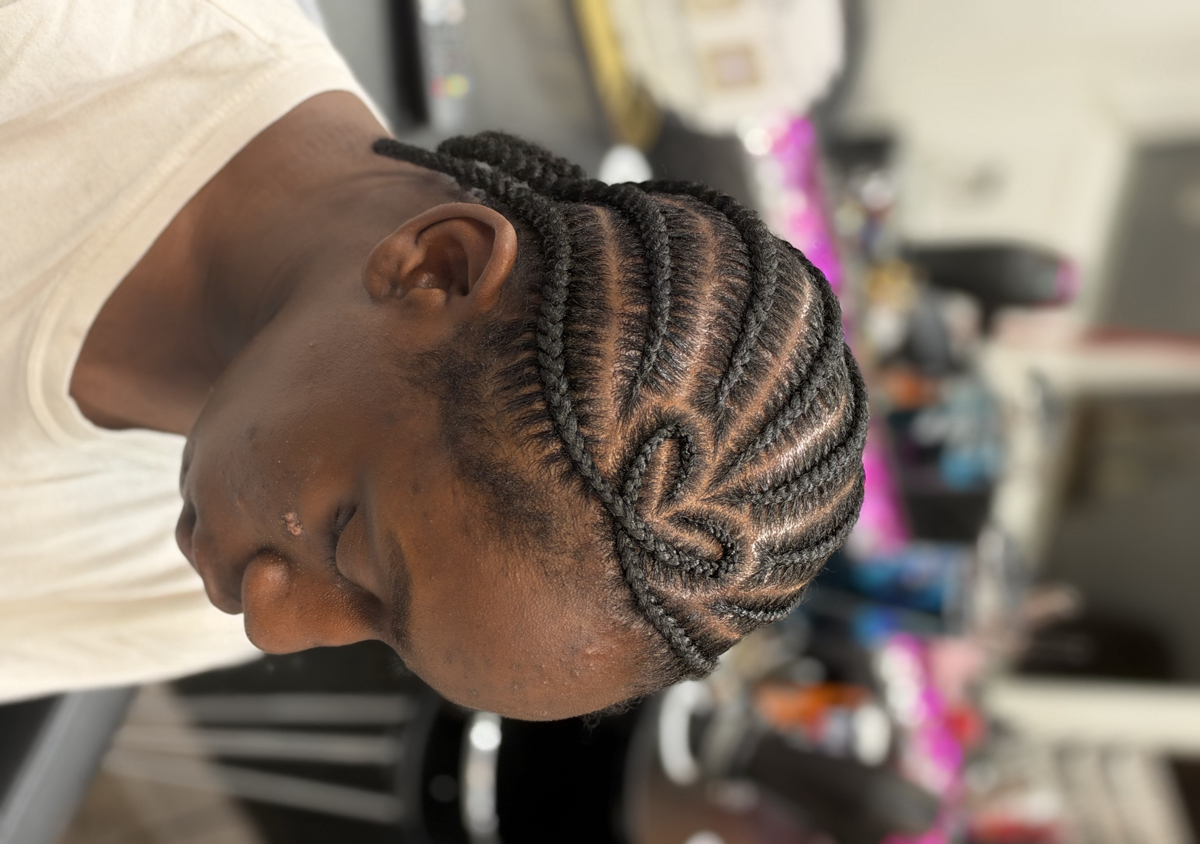 Platinum Drake love heart stitch braids