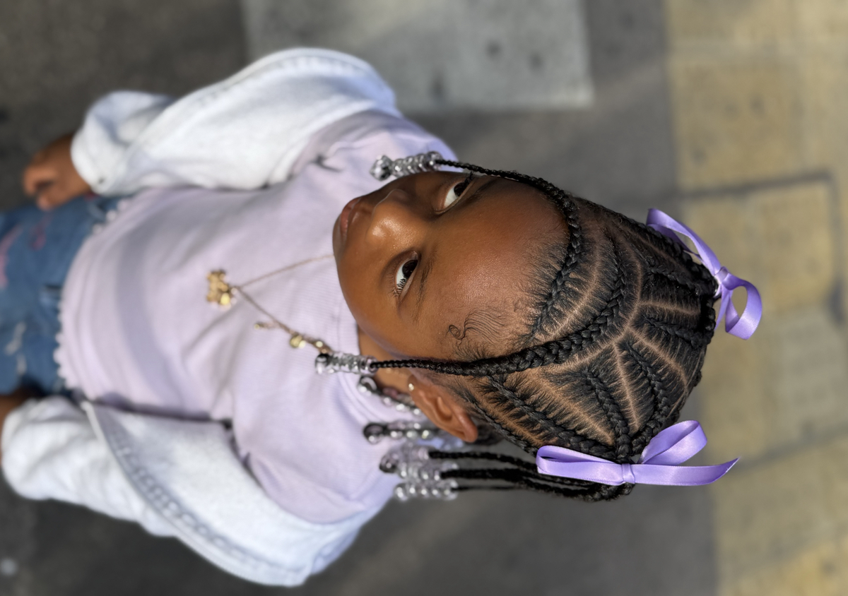 New B Kids Braided Buns, Beads & Bows (hair included) (1/4)