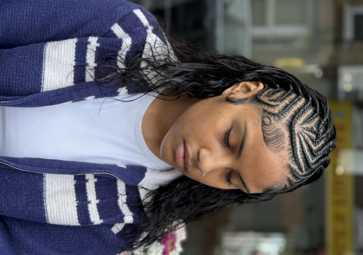 New b kids fulani front with  natural hair styling