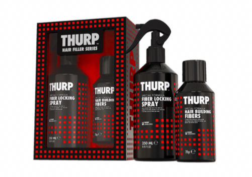 THURP Hair Building Fiber & Fiber Spray Dark Brown