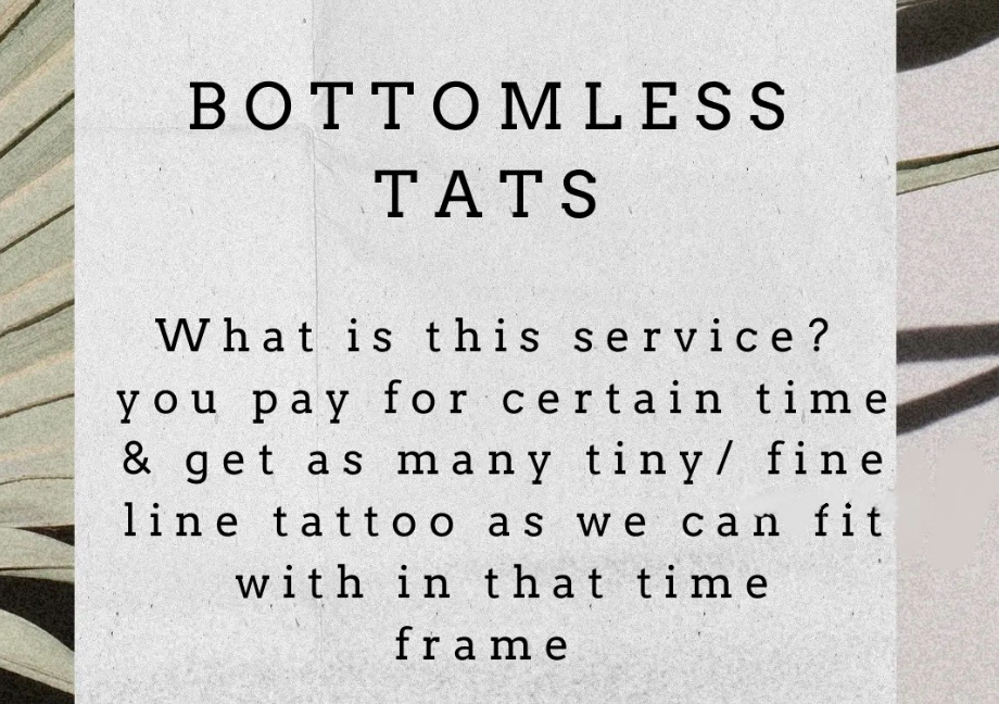 Bottomless Tattoo 1 Hour 