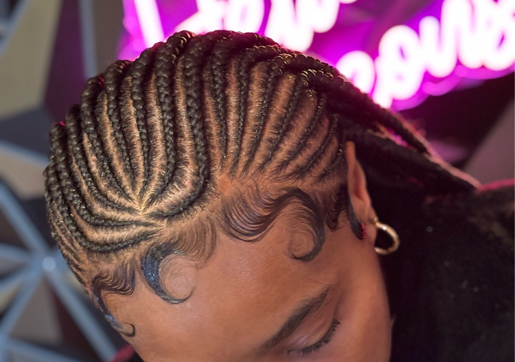 1/2 Small Fulani braids & 1/2 small knotless