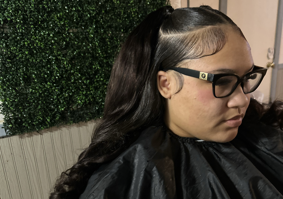 Half up half down freestyle