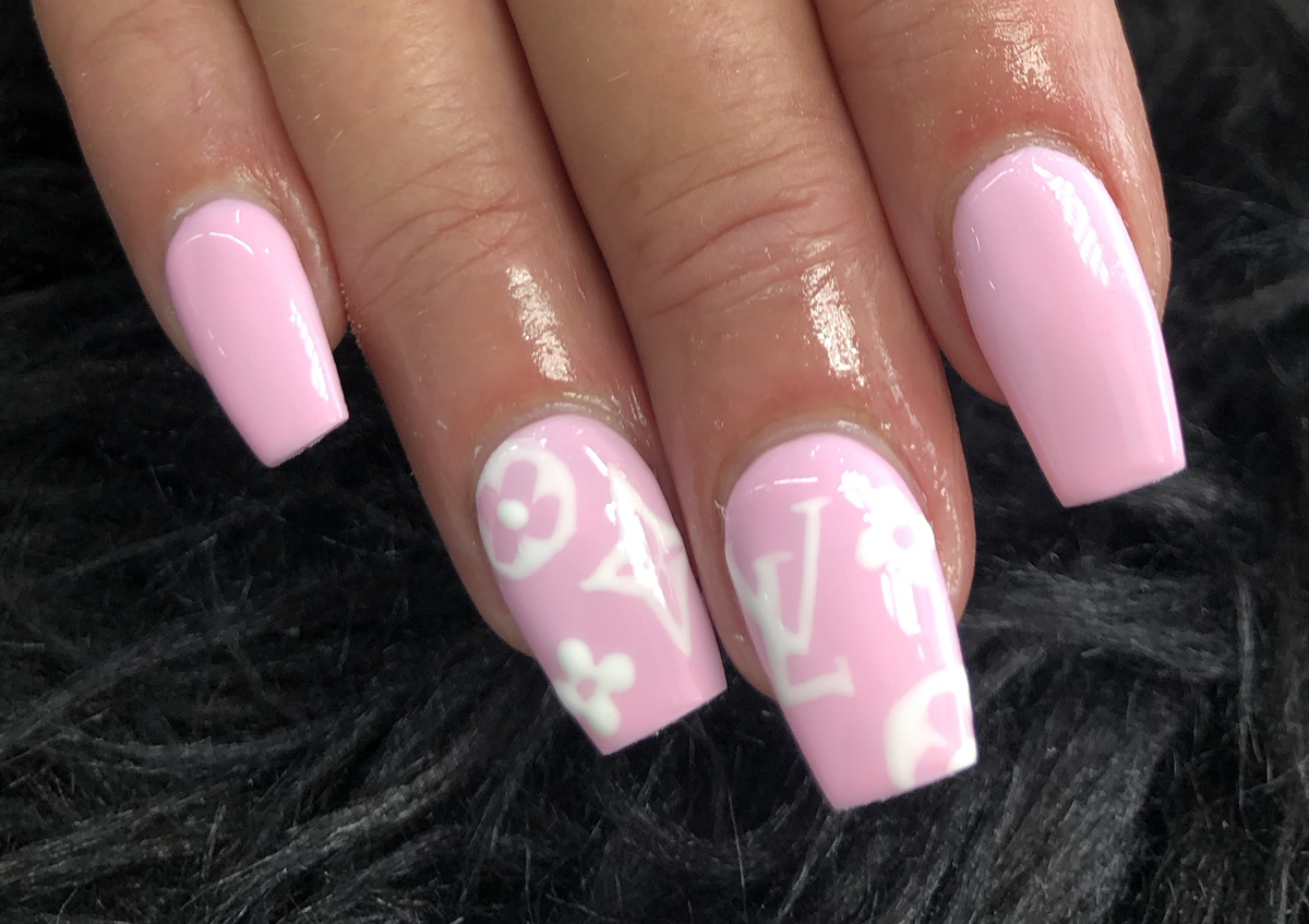 Full set with advanced nail art