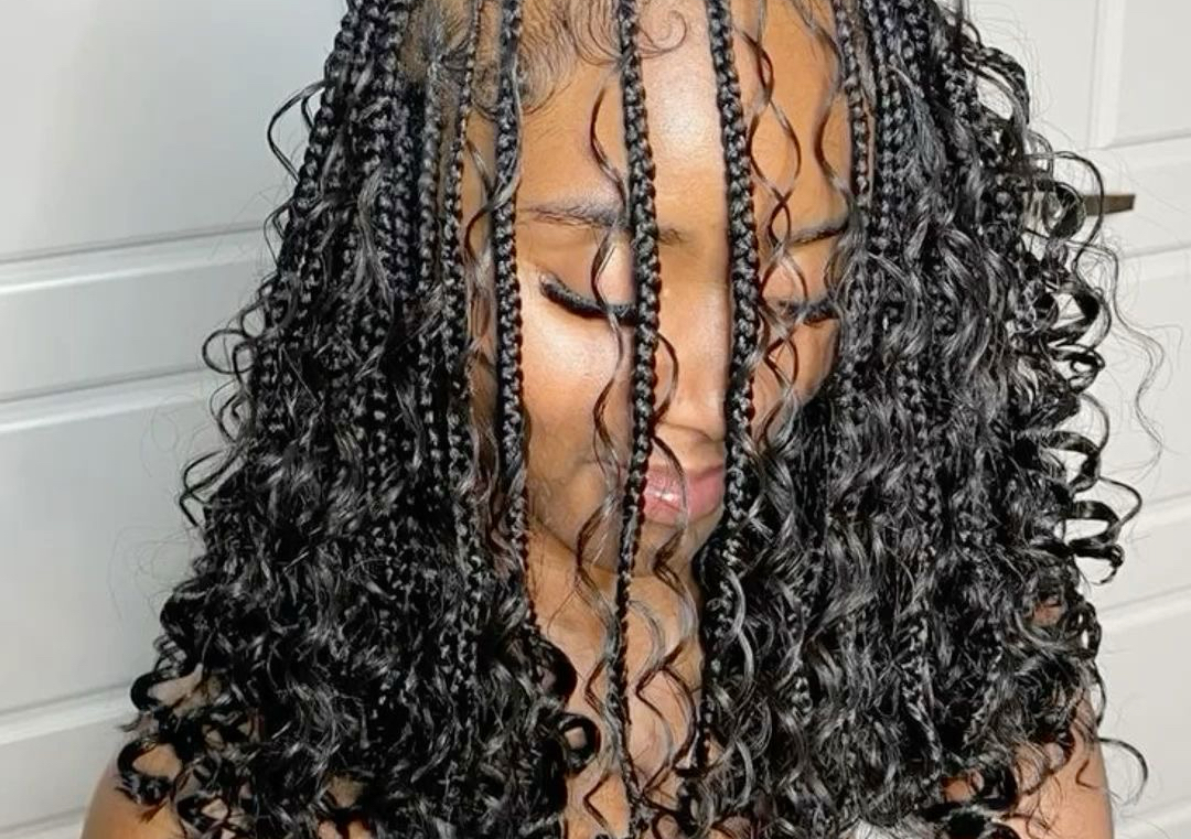 Boho bob knotless braids 