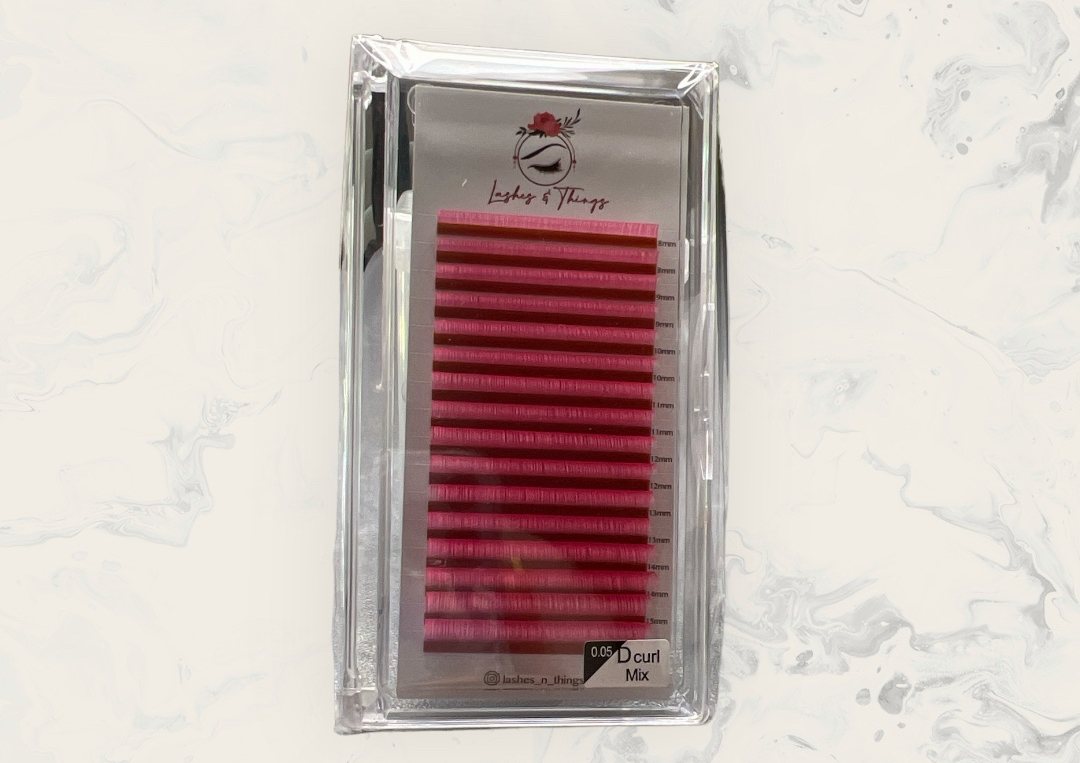 Hot pink lash extensions
