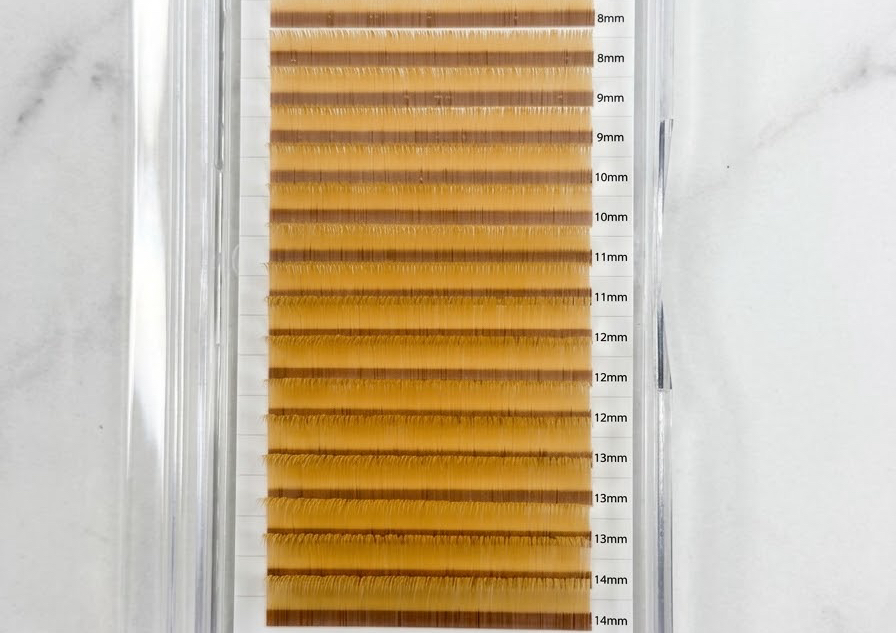 Orange volume lash extensions