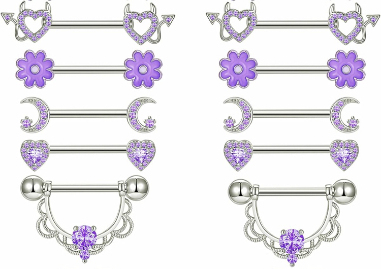 Fashionable nipple rings ✨