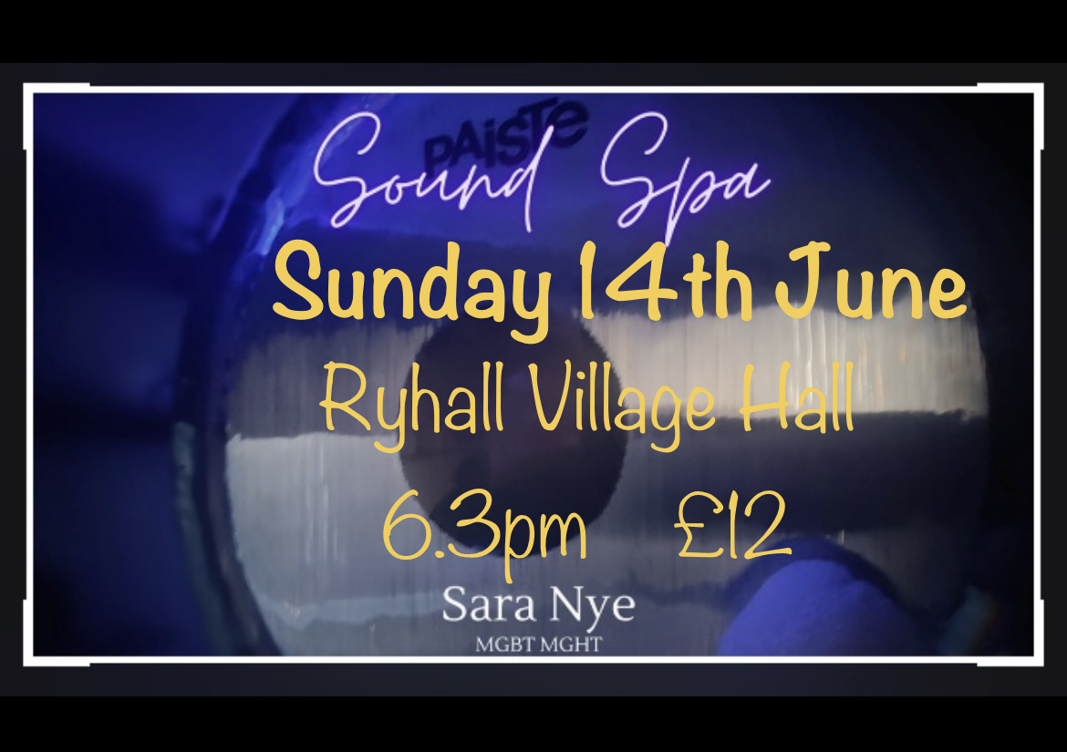 Group Sound Spa - 14 June - 6.30pm-7.30pm. Unity Centre Hall PE9 2PR