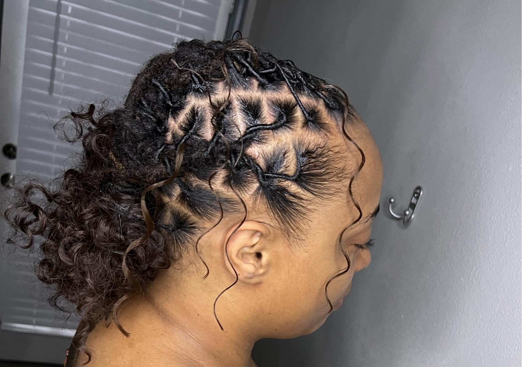 Retwist n style with hair added 