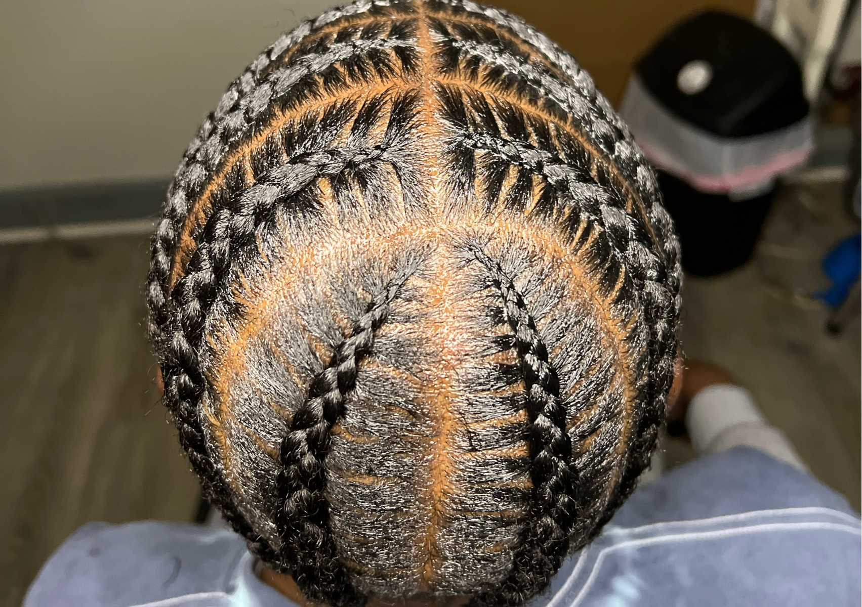 scalp braids 4-6 Without Hair Added