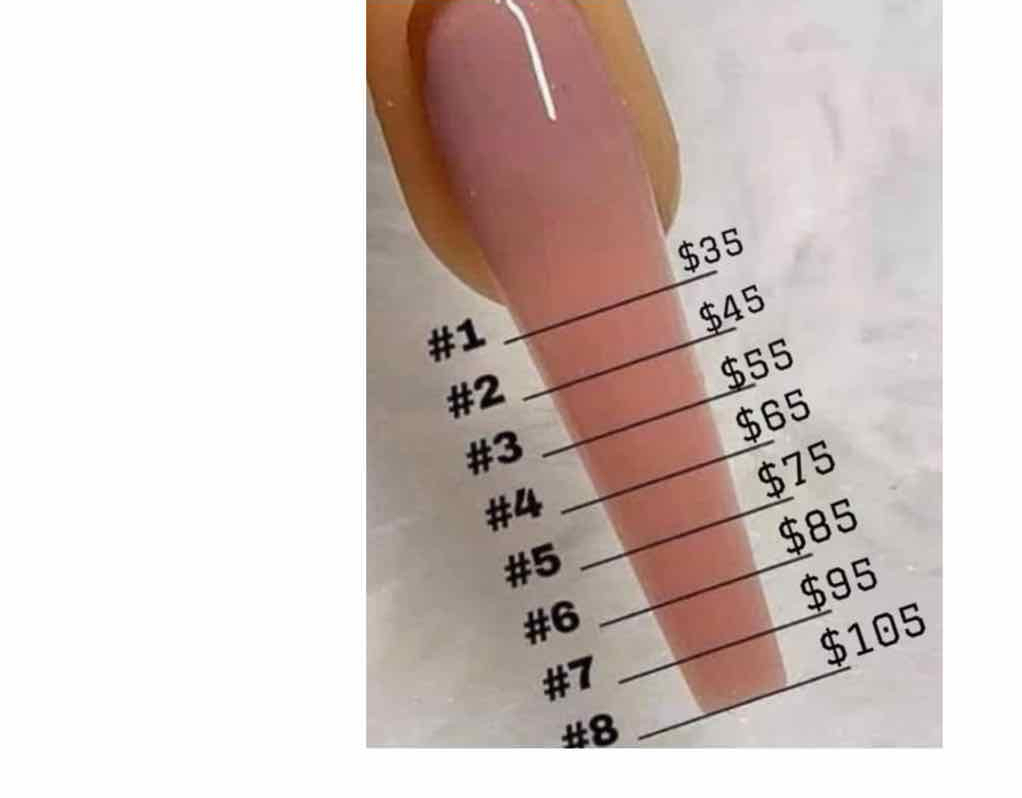 Acrylic nail Full set  short nails 