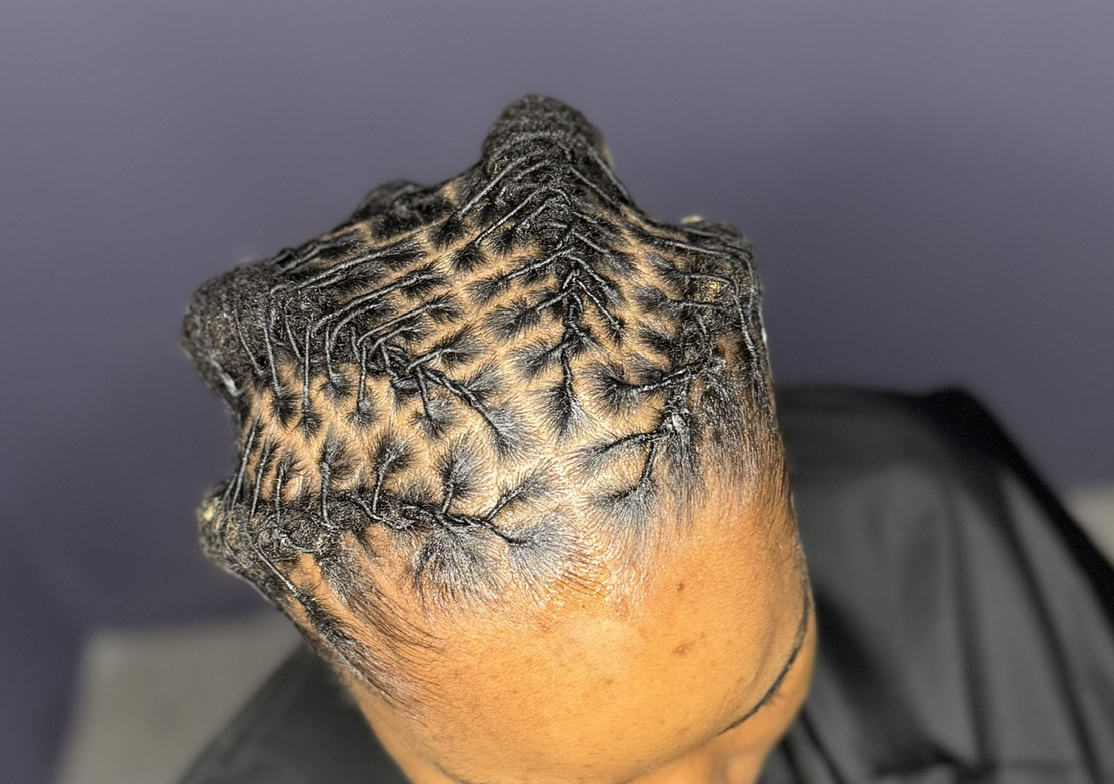 Extra small locs retwist and style
