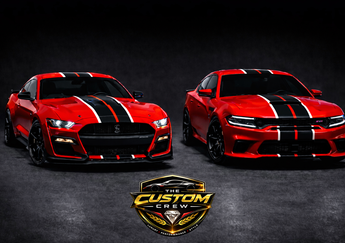 Racing Stripes |  Doble Line 2 Colors | Coupe Or Sedan
