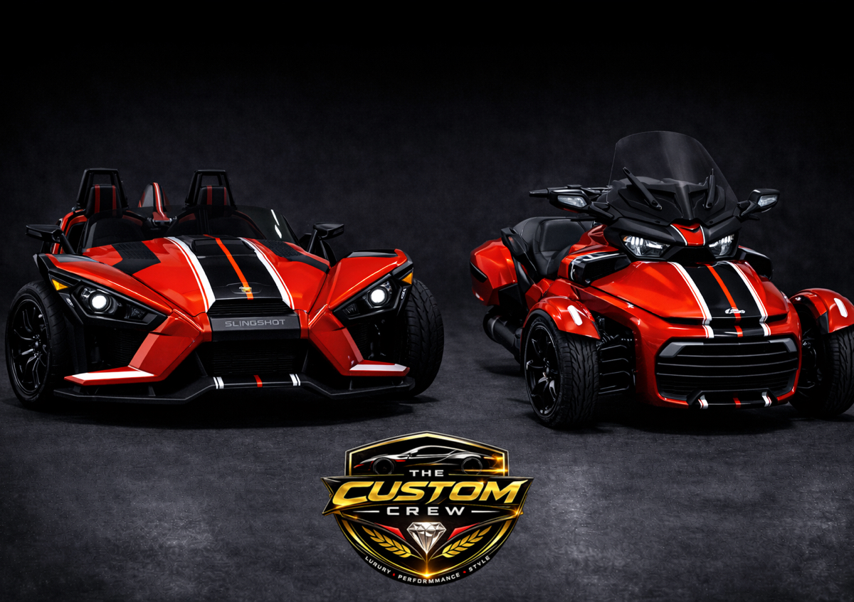 Racing Stripes |  Doble Line 2 Colors | Autocycle 3 Wheels