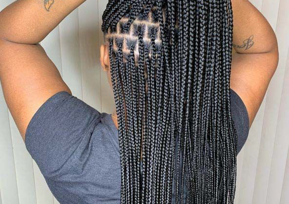 Small BoxBraids (Mid back Length)