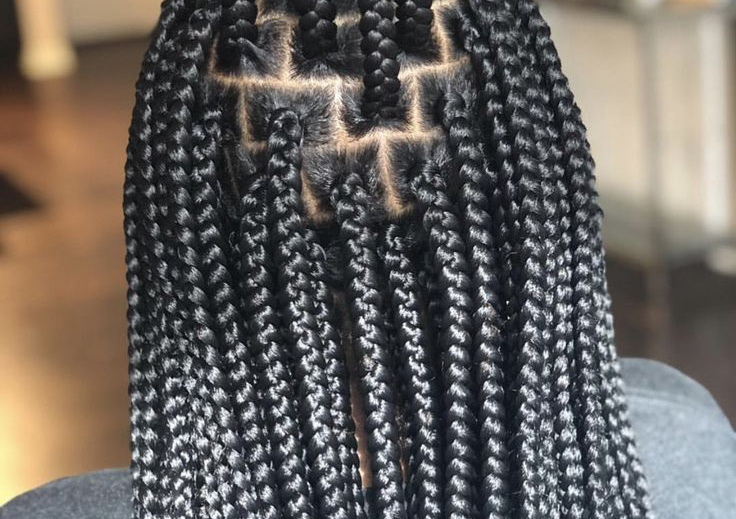 Medium BoxBraids (Mid back Length)