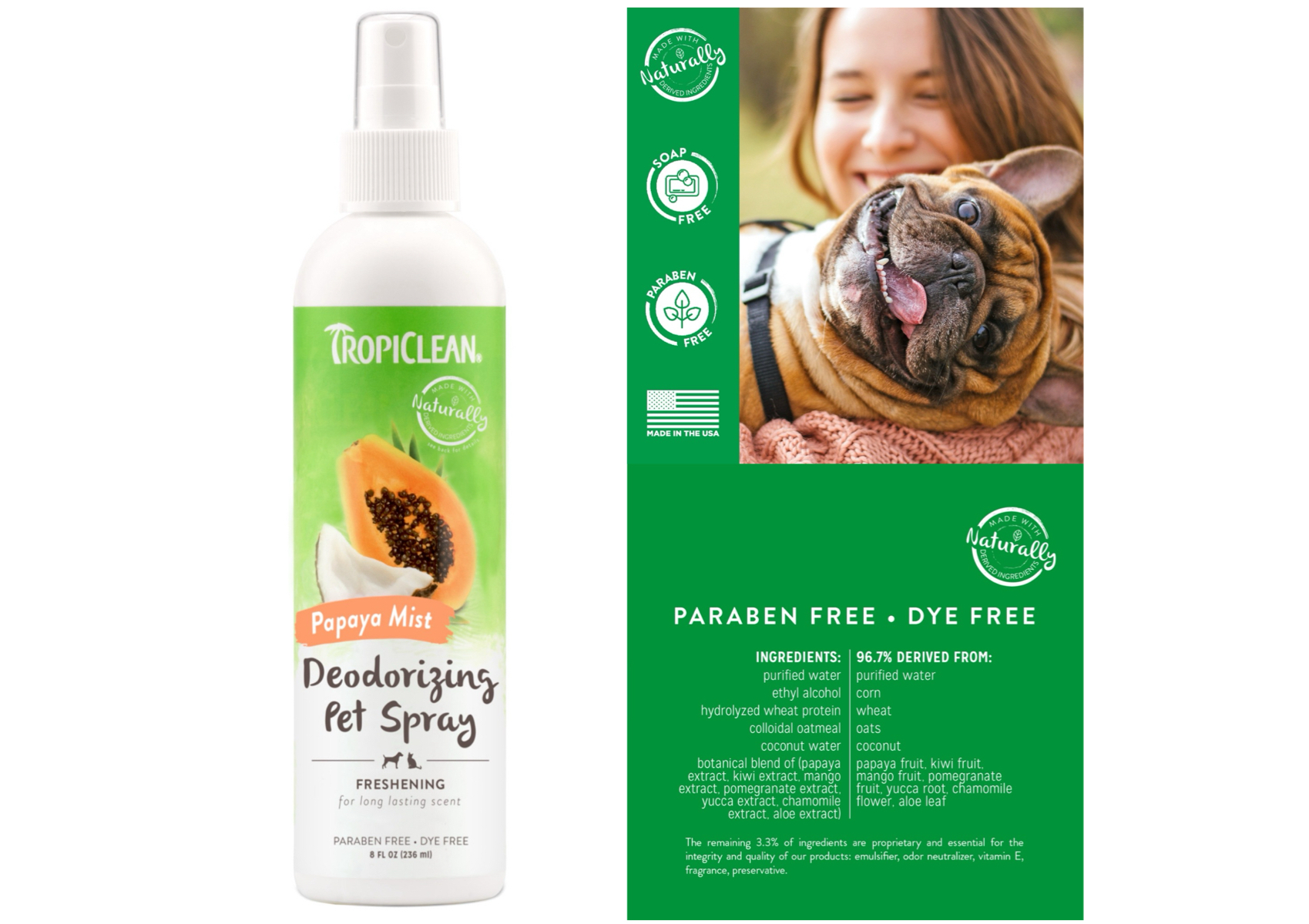 Papaya & Coconut Deodorizing Spray