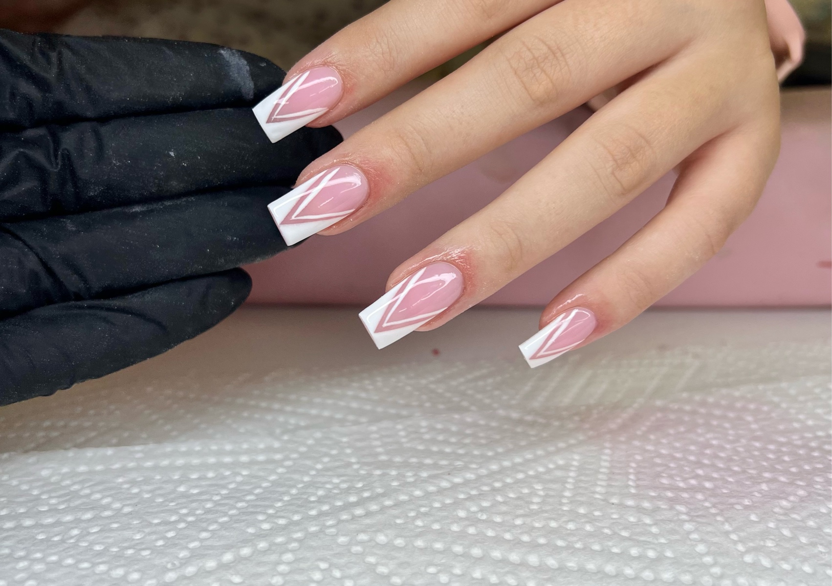 Polygel on natural nails 