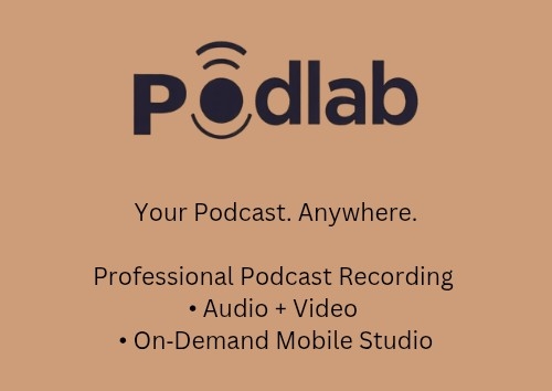 PODLAB POP-UP  : 30 minutes Professional Podcast Audio Recording  On‑Demand Mobile Studio