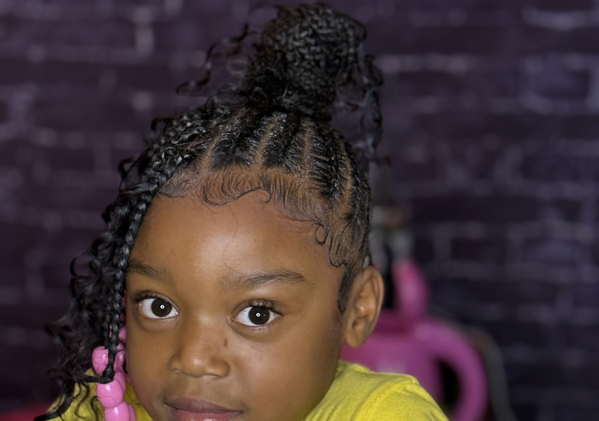 kids braided ponytail 