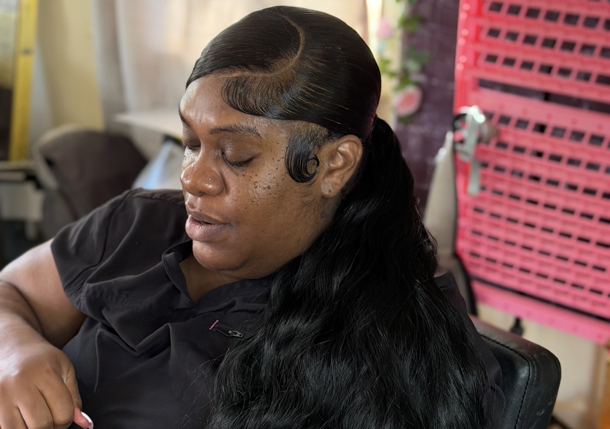 frontal sleek ponytail 