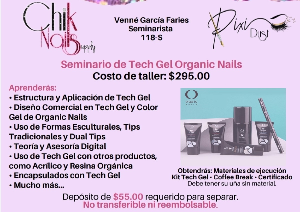 Seminario de Polygel Techgel 1 dia