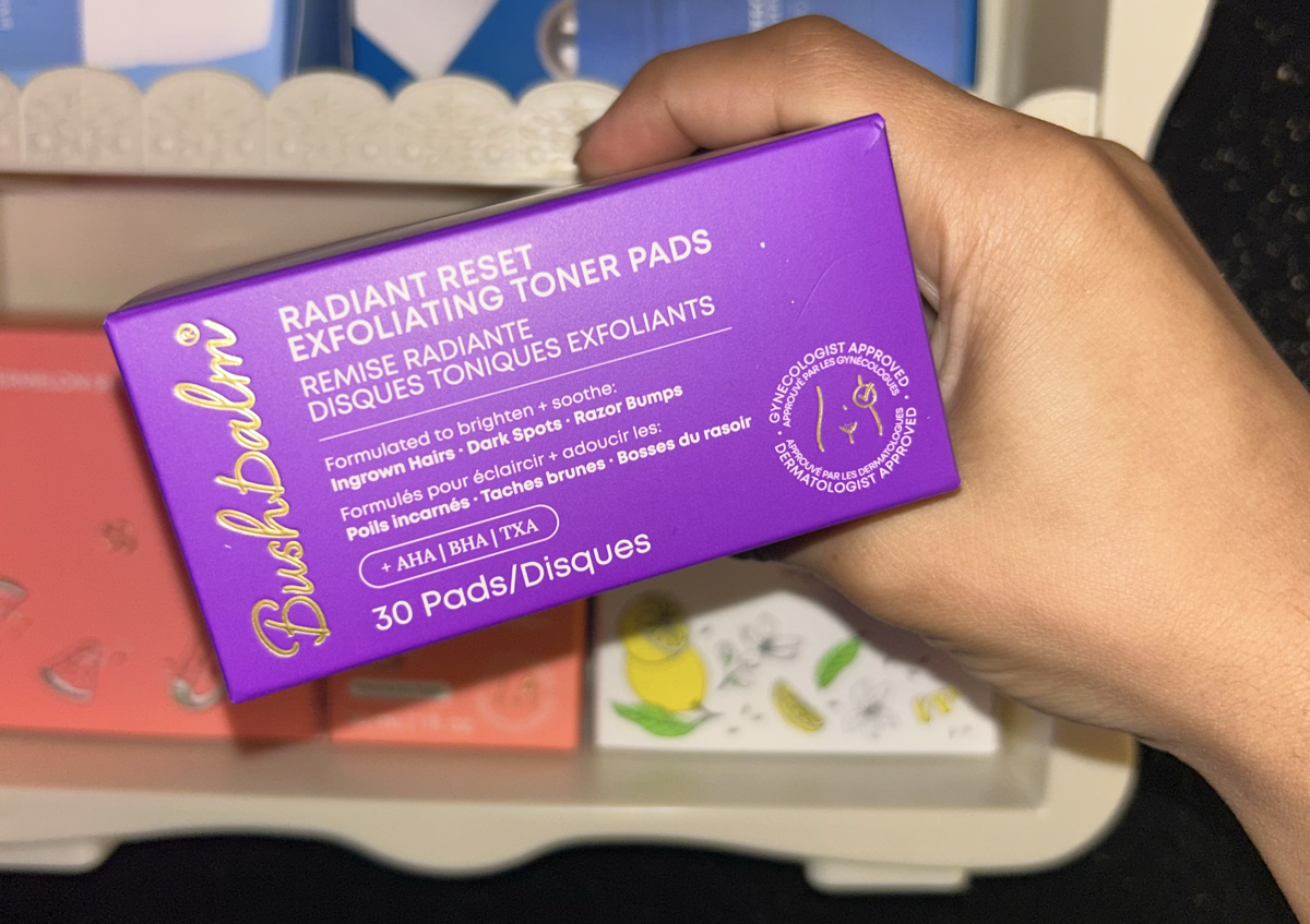 Bushbalm radiant exfoliating toner pads