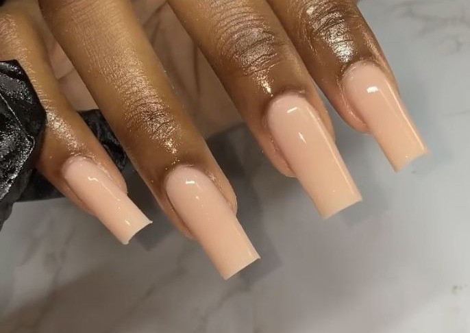Full set nude acrylic (medium)