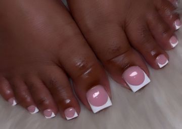 Pink & White Toes
