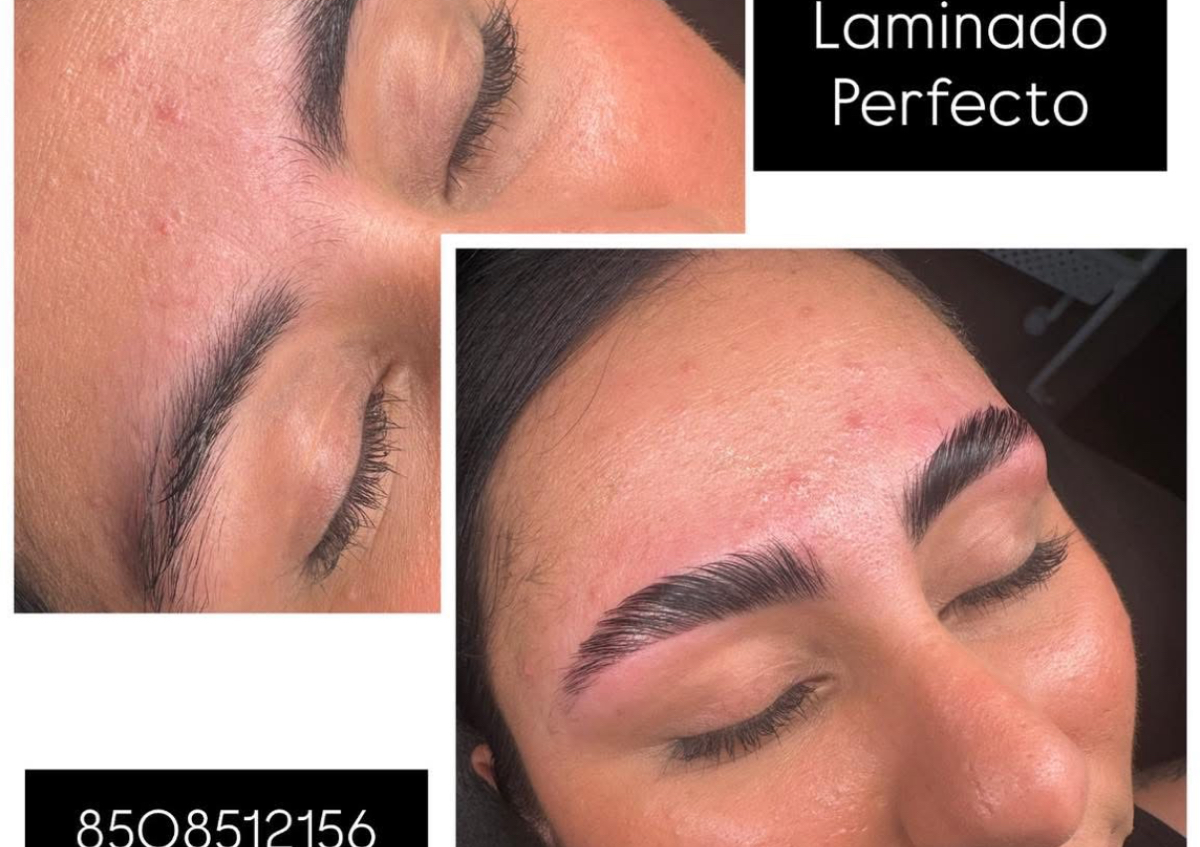 Laminado de cejas con color