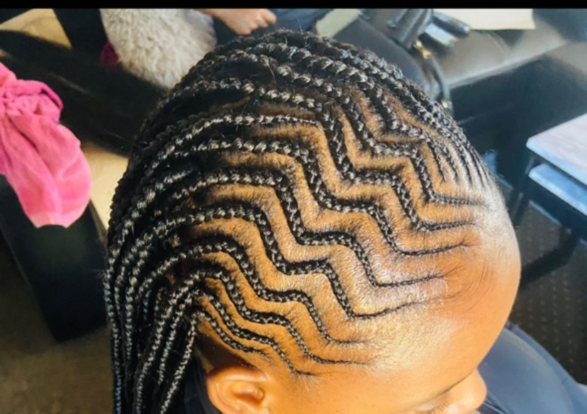 Half n half/ Fulani braids 