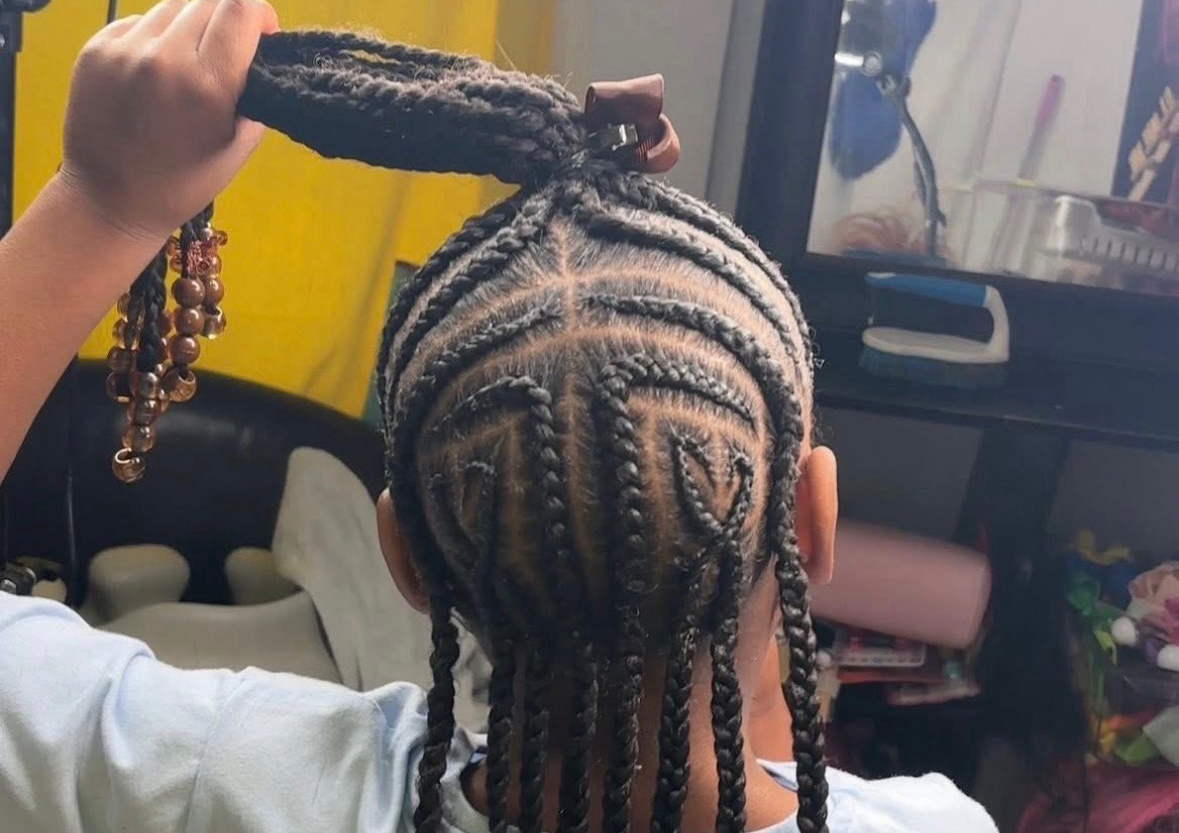 Half up half down pony