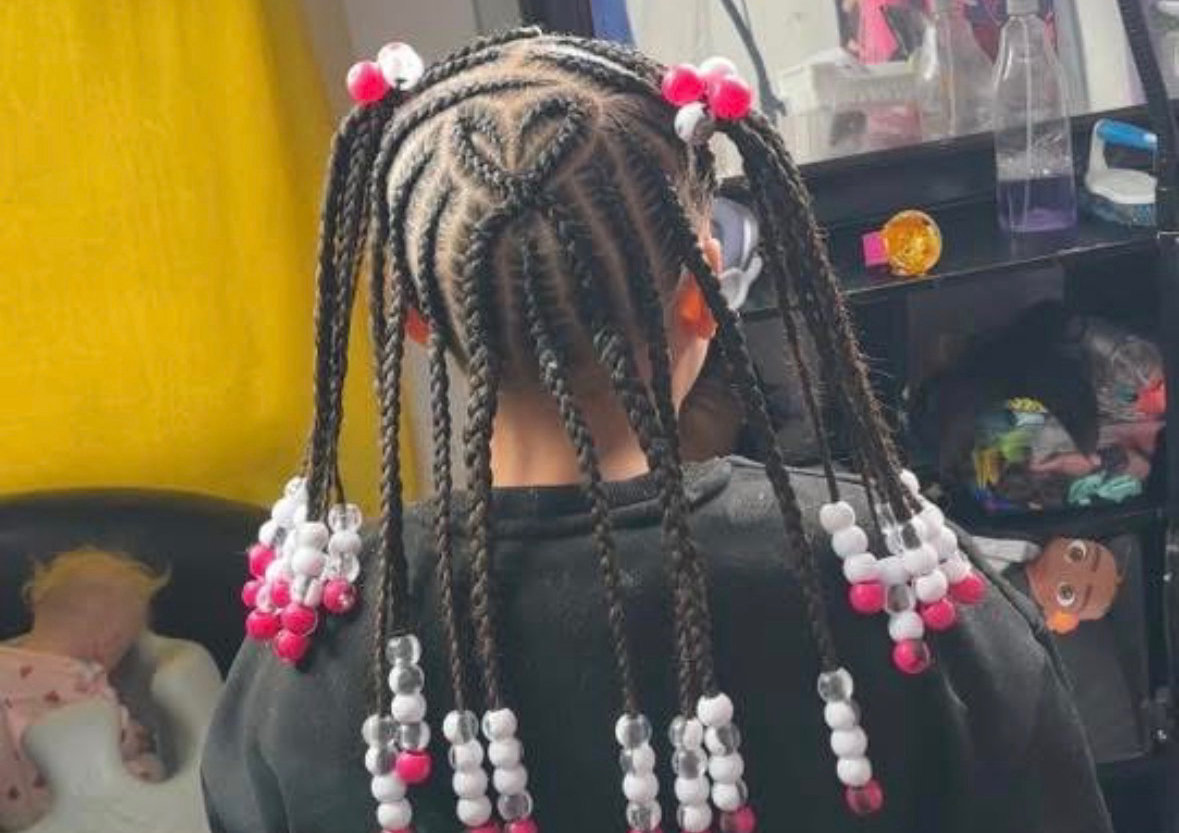 Half up half down 2 ponytails/bun