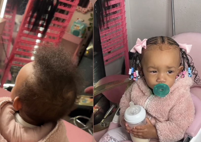 2 low ponytails