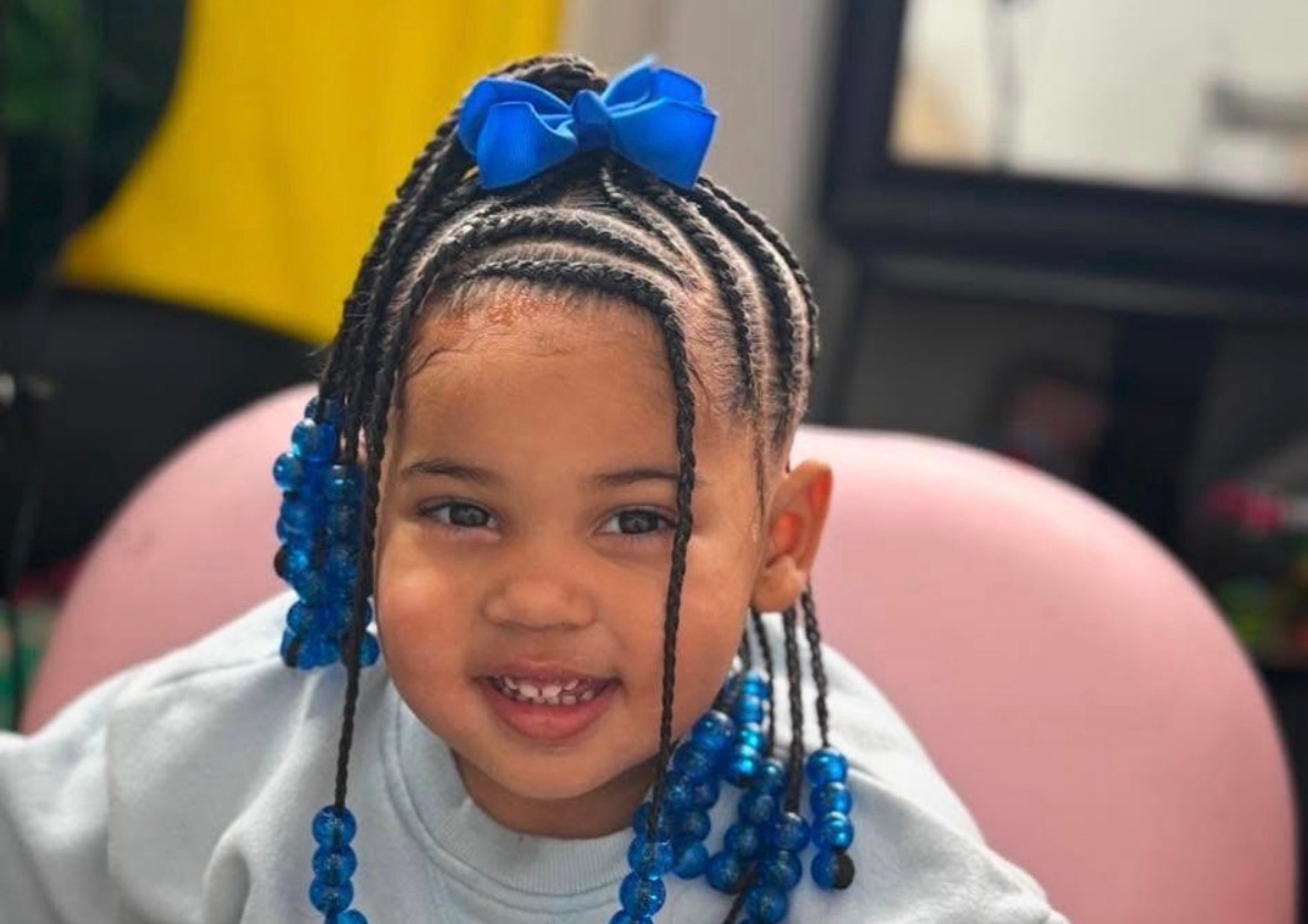 Half up half down ponytail/bun