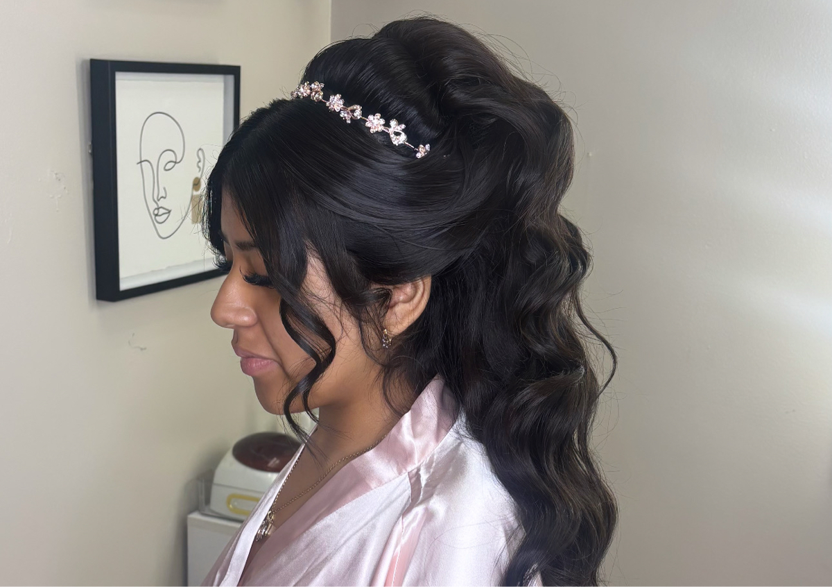 Quinceañera hairstyling 