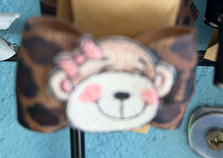 Monkey Bow Hair Clip