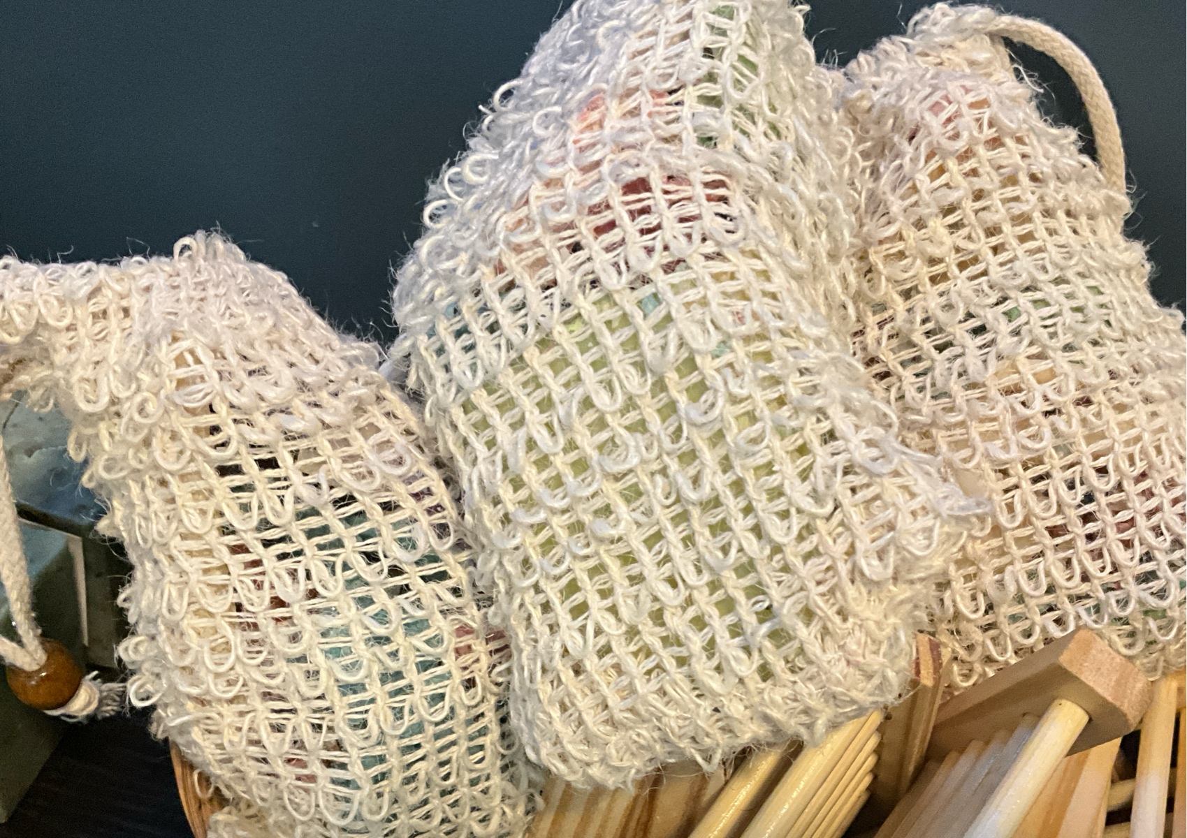 Filled soap bags