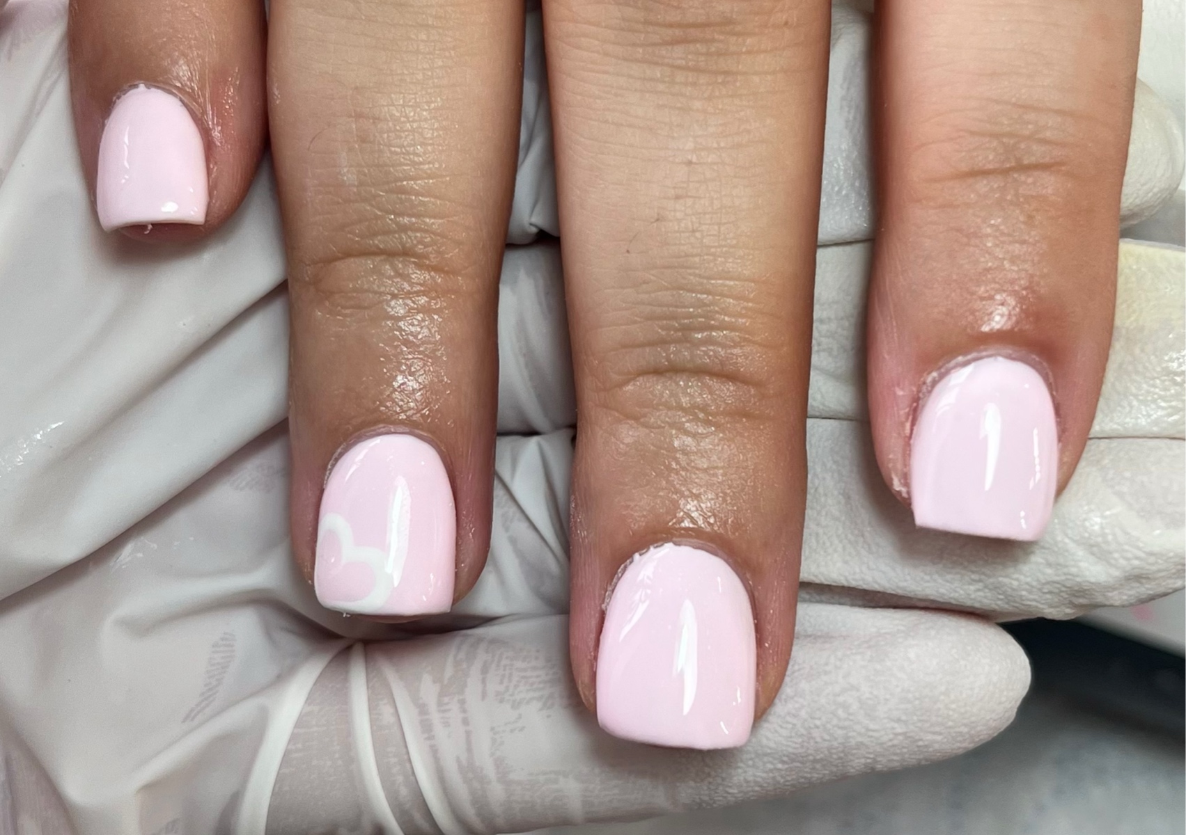 Gel polish, basic manicure only.