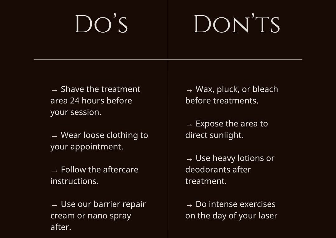   Upper lip |  Chin laser  each