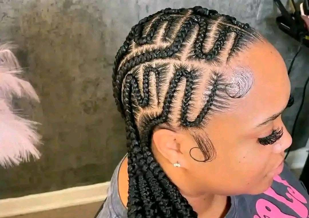 Stitch cornrows natural hair
